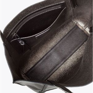 Botkier Black Pebbled Leather Tote H13” L18” D5”